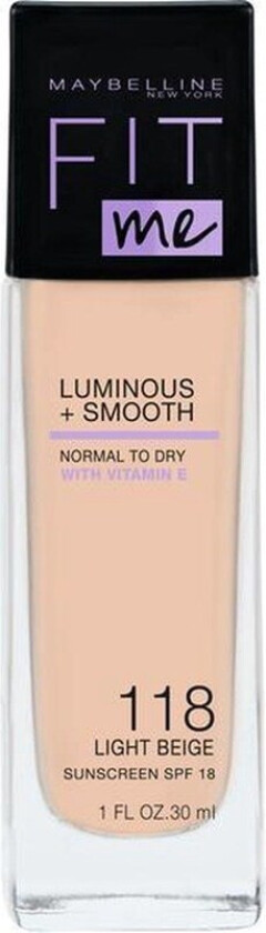 Fit Me! Luminous & Smooth Foundation - 118 Light Beige