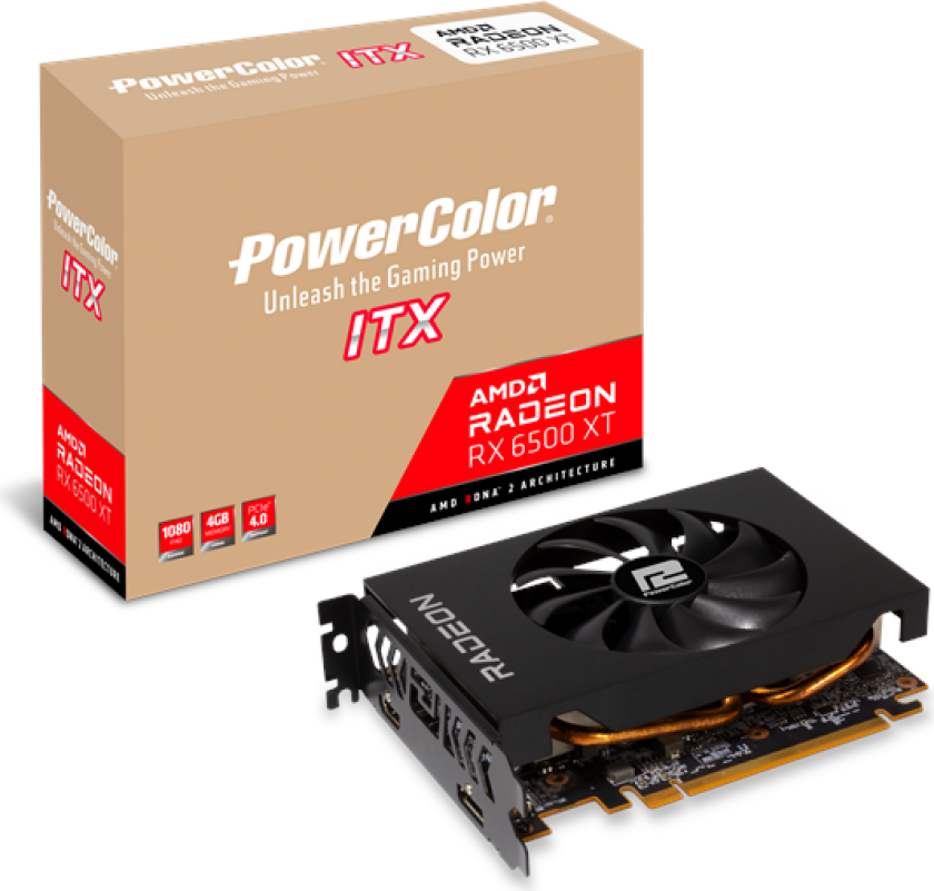 Radeon RX 6500 XT ITX - 4GB GDDR6 RAM - Grafikkort