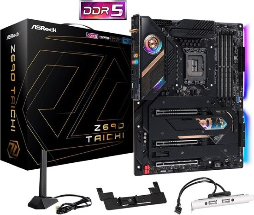 Z690 Taichi Hovedkort - Intel Z690 - Intel LGA1700 socket - DDR5 RAM - ATX