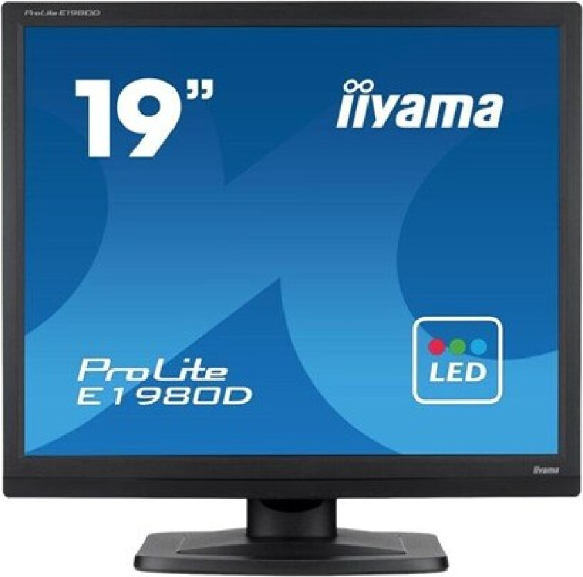 19" iiyama ProLite E1980D-B1 - 5 ms - Skjerm