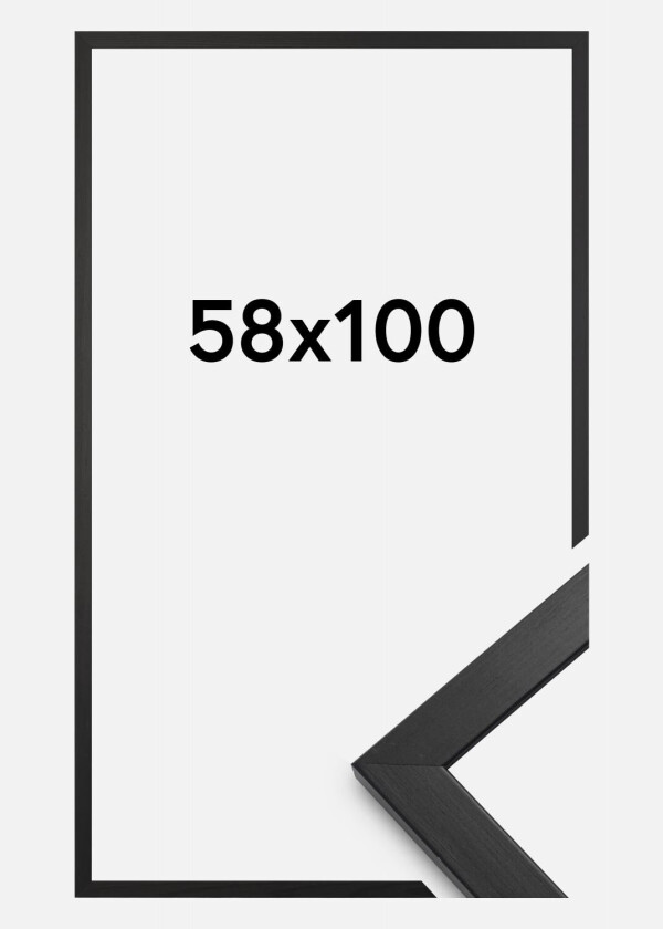 Ramme Stilren Svart 58x100 Cm