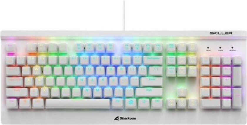 Skiller SGK3 - keyboard - QWERTY - US - white - Tastatur - Amerikansk Engelsk - Hvit