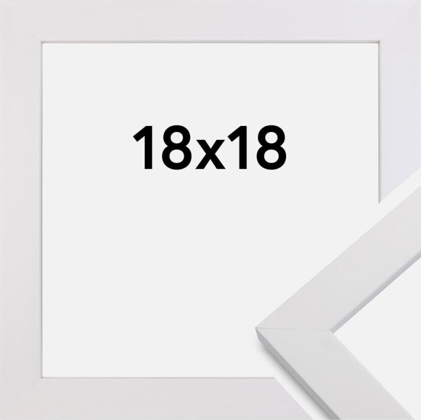 Ramme White Wood 18x18 Cm
