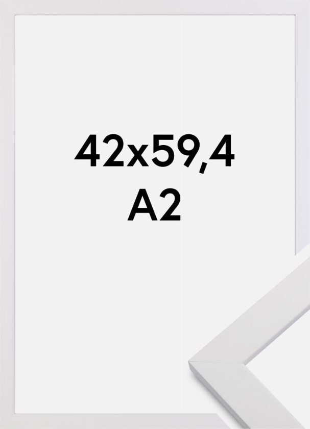 Ramme White Wood Akrylglass 42x59,4 Cm (A2)