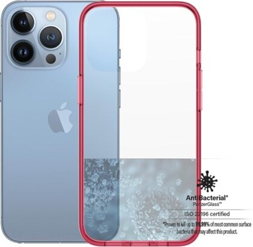 Apple iPhone 13 Pro AntiBacterial ClearCase- Strawberry