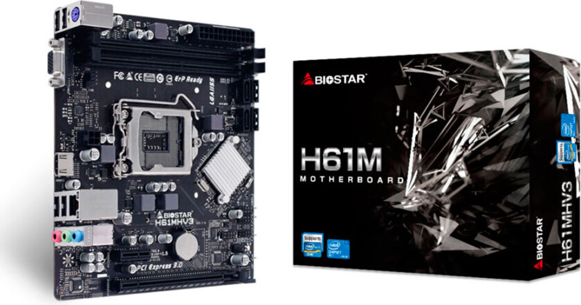 H61MHV3 Hovedkort - Intel H61 Express - Intel LGA1155 socket - DDR3L (Low Voltage) RAM - Micro-ATX