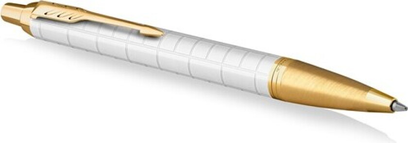 IM Ballpoint Pen | Premium Pearl Lacquer with Gold Trim | Medium Point with Blue Ink Refill | Gift Box
