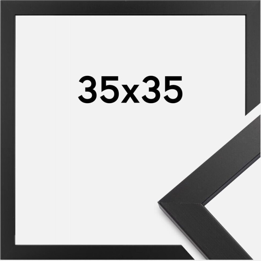 Ramme Black Wood Akrylglass 35x35 Cm