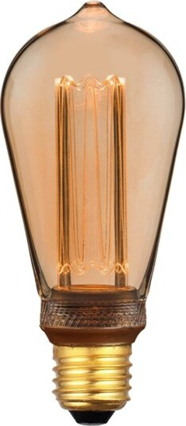 LED-lyspære LED ST64 4,3W 1800K 3-step dimbar E27, ravfarget E27