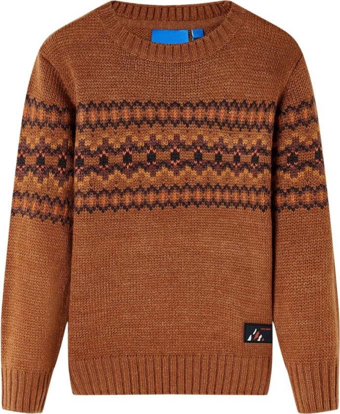 Barnegenser strikket konjakk 92