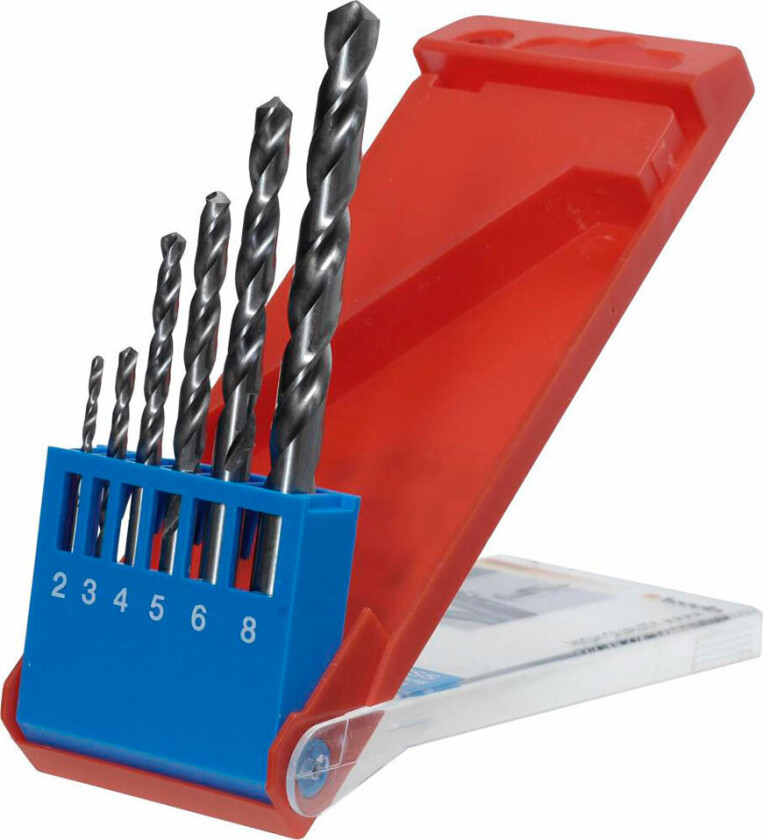 HSS-bor, Silver Star, 2-8 mm i kasse, 6 deler