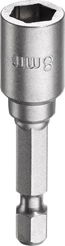 Pipenøkkel, magnetisk, 8 mm, med E6,3 mm-skaft