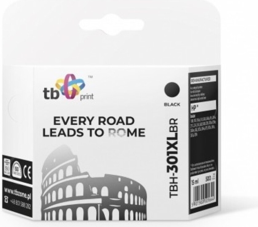 TBH-301XLBR - Black Ink - Blekkpatron Svart
