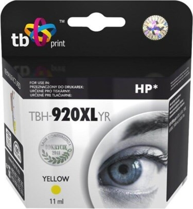TBH-920XLYR - Blekkpatron Yellow