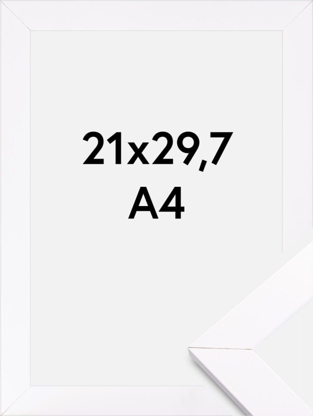 Ramme Stockholm Hvit 21x29,7 Cm (A4)