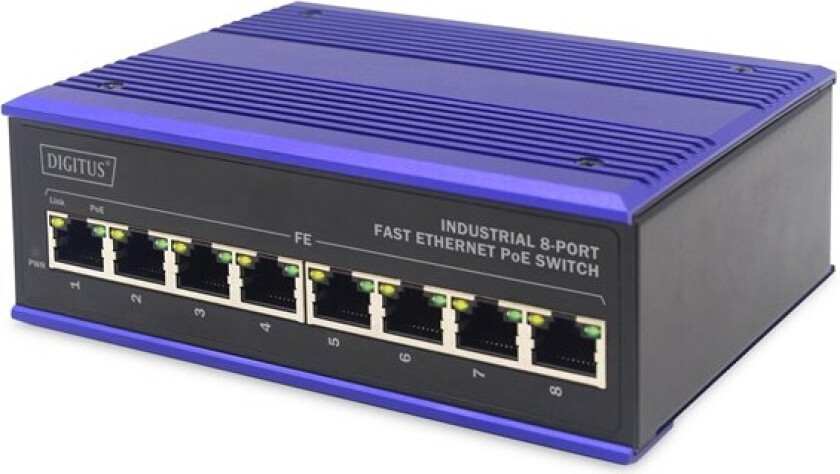 DN-650108 8-Port Fast Ethernet Network PoE Switch Industrial Unmanaged
