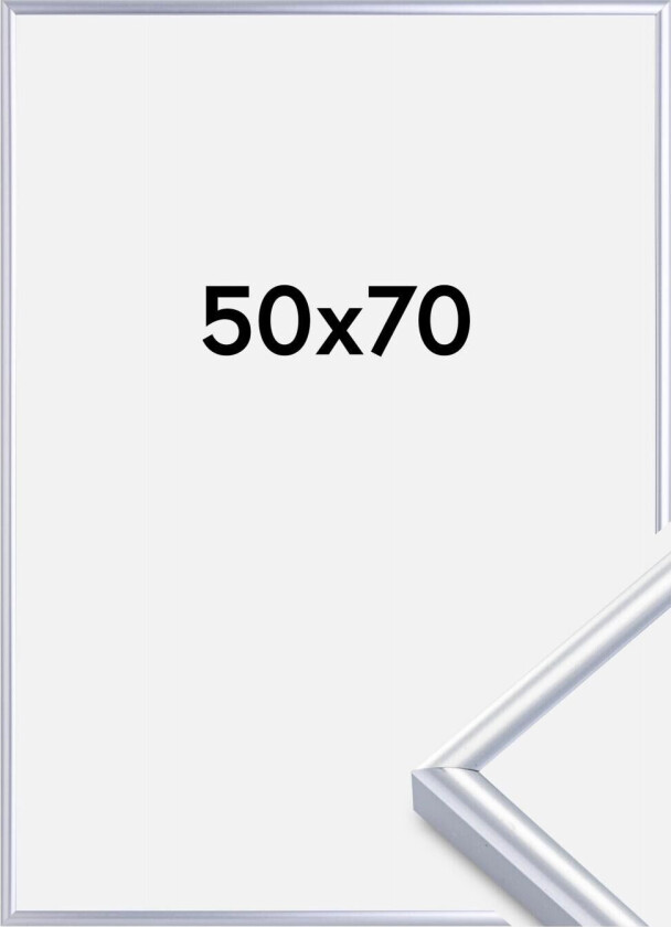 Ramme Victoria Akrylglass Sølv 50x70 Cm