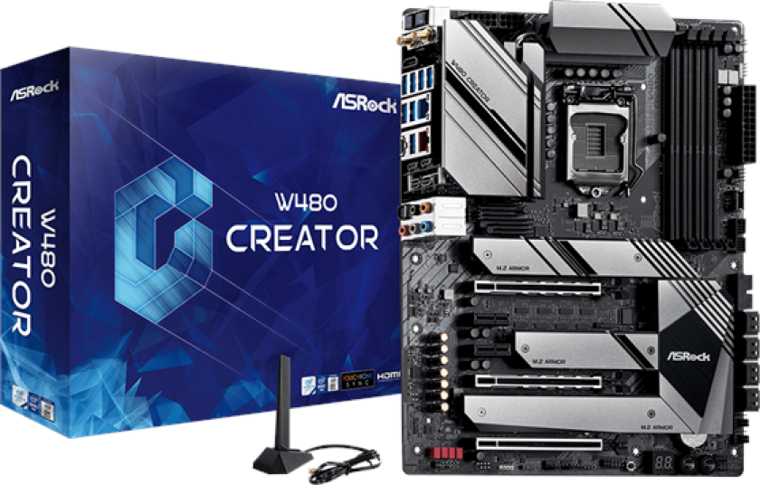 W480 Creator Hovedkort - Intel W480 - Intel LGA1200 socket - DDR4 RAM - ATX