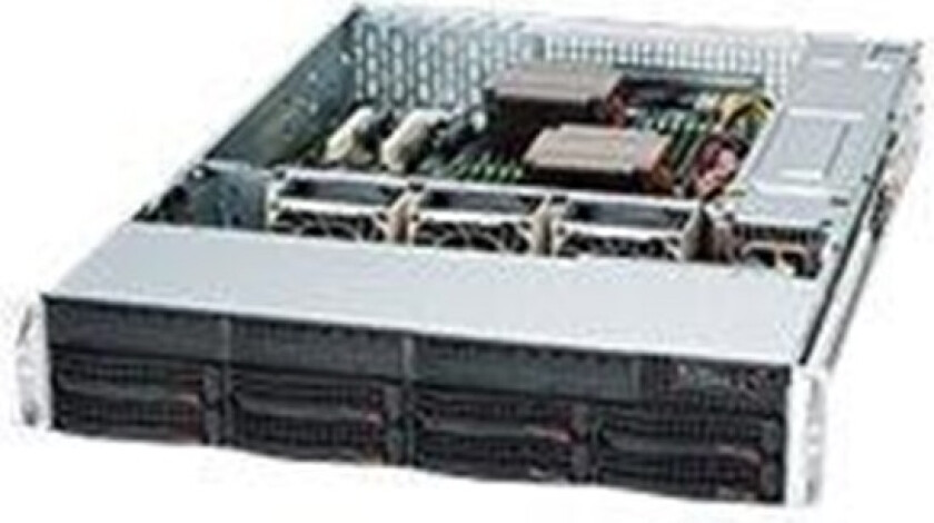 SC825 TQC-R802LPB - Kabinett - Server (Rack) - Svart