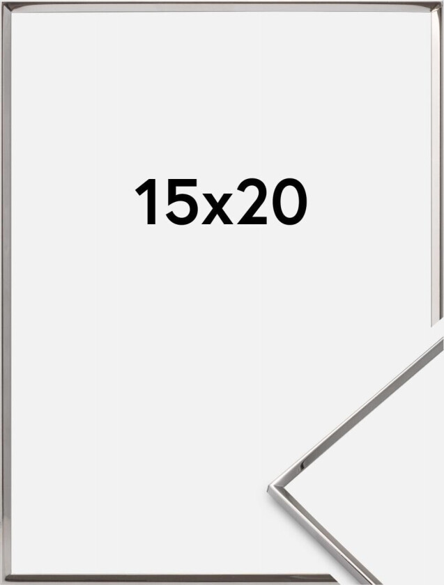 Ramme Slät Metall Sølv 15x20 Cm