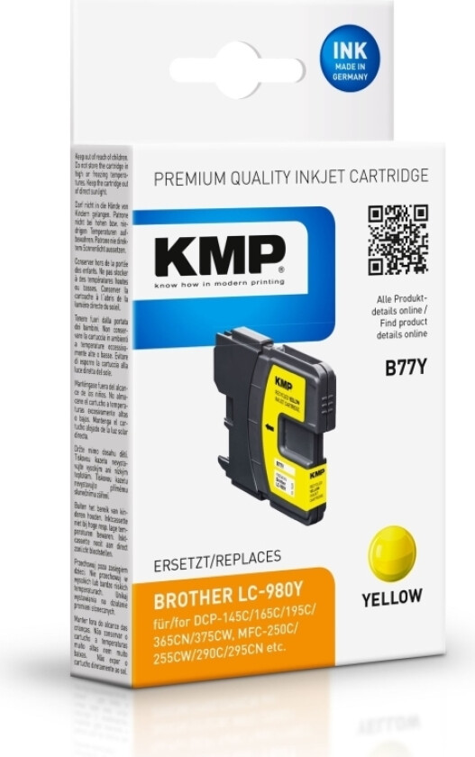 B77Y - yellow - remanufactured - ink cartridge (alternative for: Brother LC980Y) - Blekkpatron Yellow