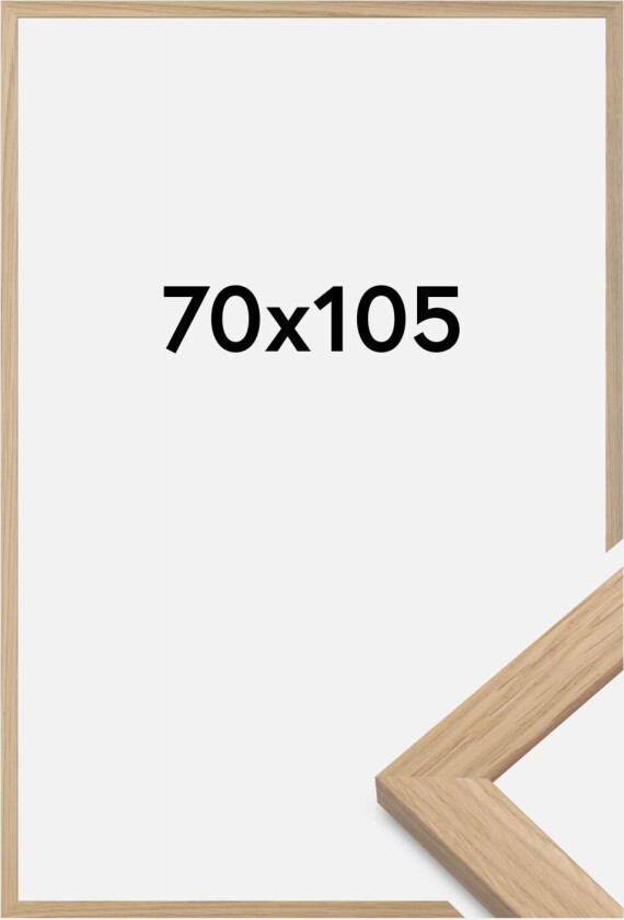 Ramme Oak Wood Akrylglass 70x105 Cm