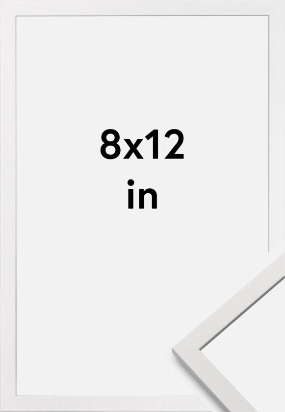 Ramme Edsbyn Akrylglass Hvit 8x12 Inches (20,32x30,48 Cm)