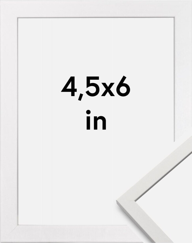 Ramme Edsbyn Akrylglass Hvit 4,5x6 Inches (11,43x15,24 Cm)