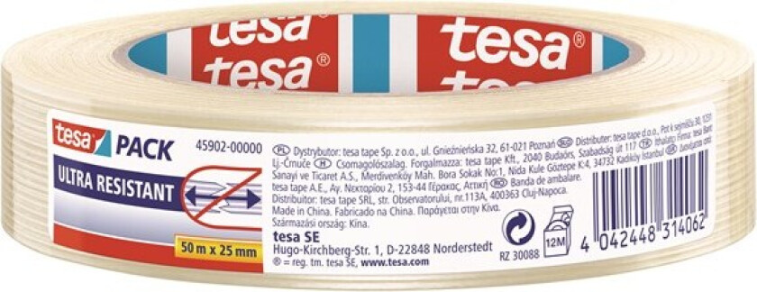 pack Ultra Resistant Packaging Tape 50m x 25mm Transparent