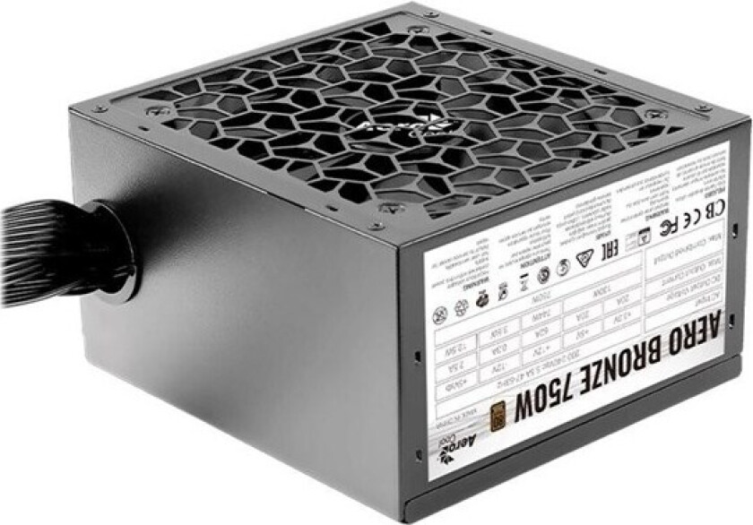 AERO 750W (80+ Bronze) Strømforsyning (PSU) - 750 Watt - 120 mm - 80 Plus Bronze sertifisert