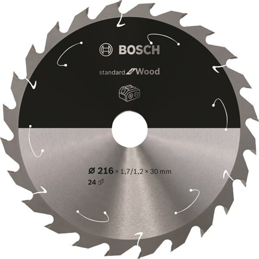 Standard for Wood-sirkelsagblad for batteridrevne sager 216x1,7/1,2x30 T24