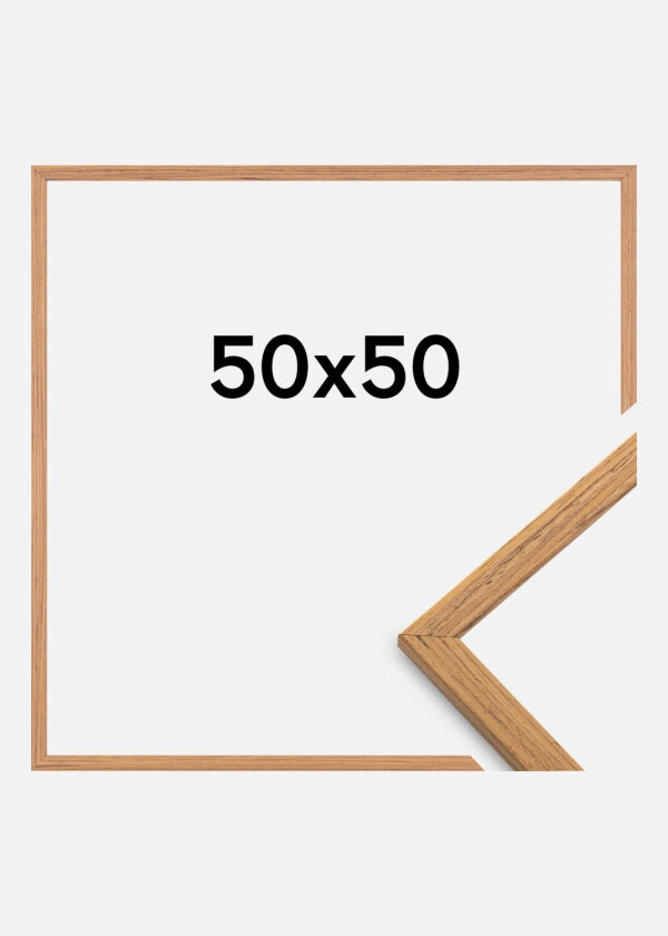 Ramme Edsbyn Akrylglass Teak 50x50 Cm