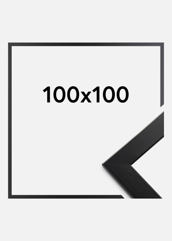 Ramme Trendline Akrylglass Svart 100x100 Cm