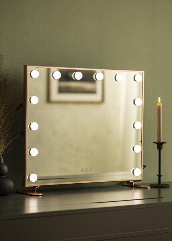 Kaila Sminkespeil Hollywood 14 Roségull 60x50 Cm