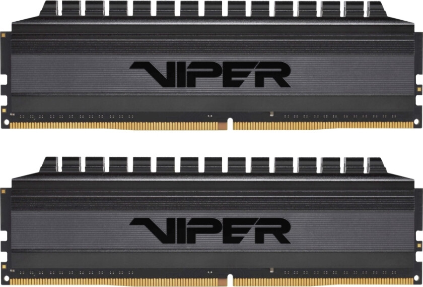 Patriot Viper 4 Blackout Series - Ddr4 - Sett - 16 Gb: 2 X 8 Gb - Dimm 288-Pin - 4133 Mhz / Pc4-33000 - Cl18 - 1.4 V - Ikke-Bufret - Ikke-Ecc - Svart