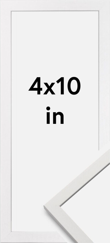 Ramme Edsbyn Akrylglass Hvit 4x10 Inches (10,16x25,4 Cm)