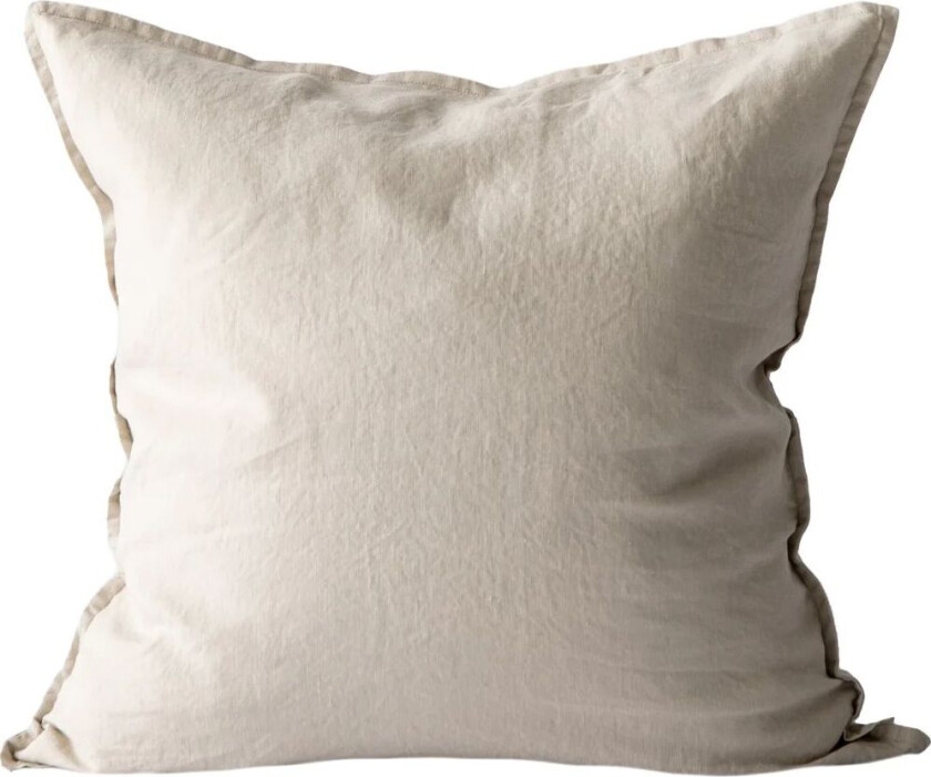Washed linen putetrekk 50 x 50 cm Warm grey
