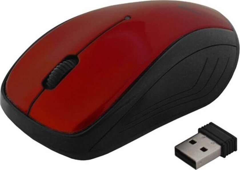 AM-92E - Mus - Optisk - 3 knapper - Rød