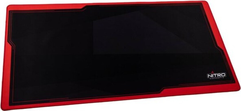Deskmat 1200x600mm - Black/Red
