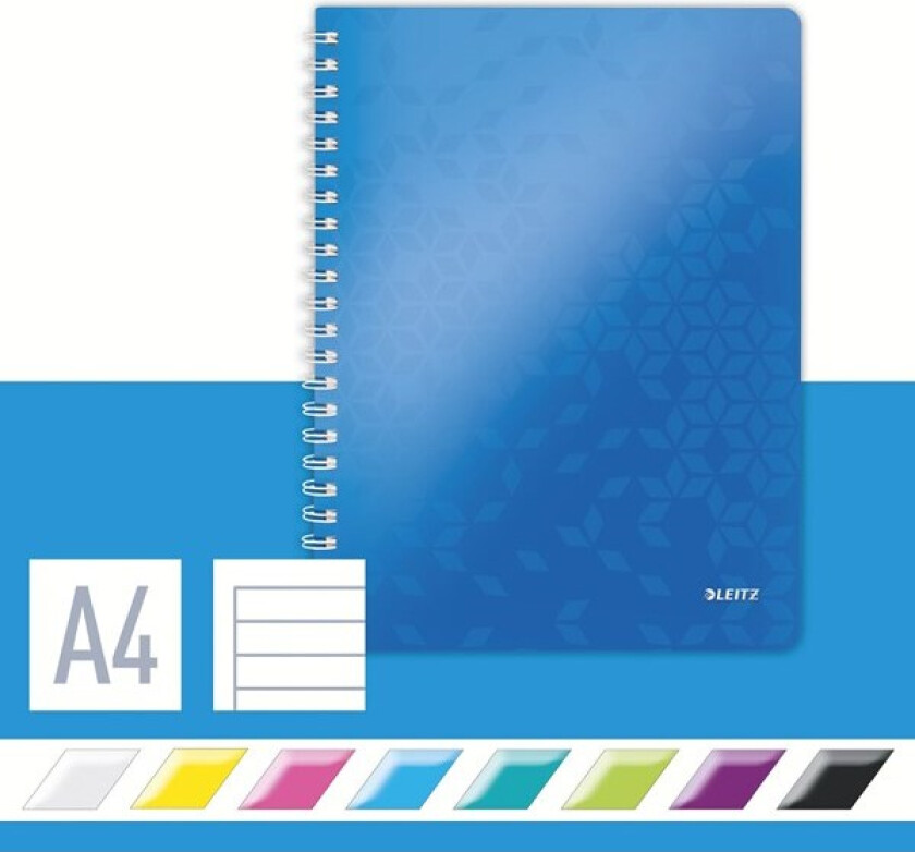 Notatbok WOW PP A4 Linjer 80 ark