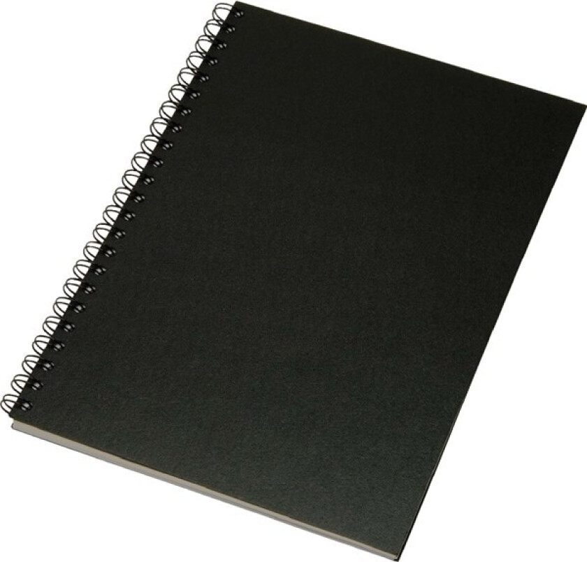 Notatbok Memo Art A4 wire-o Linjert Sort