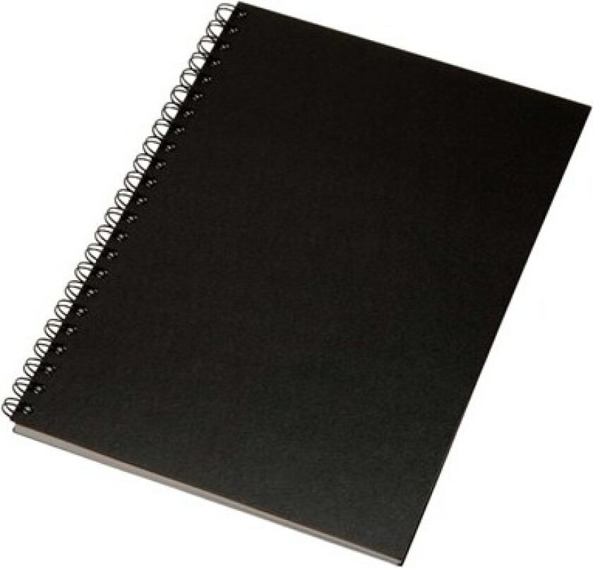 Notatbok Memo Art A5 wire-o Linjert Sort