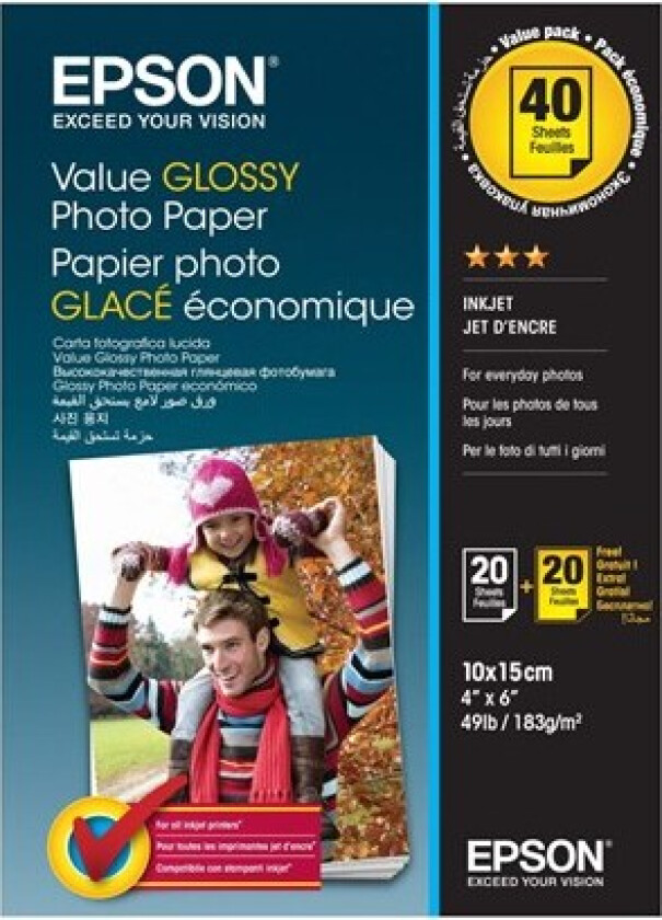 Value Photo Paper Glossy - fotopapir - 20 ark
