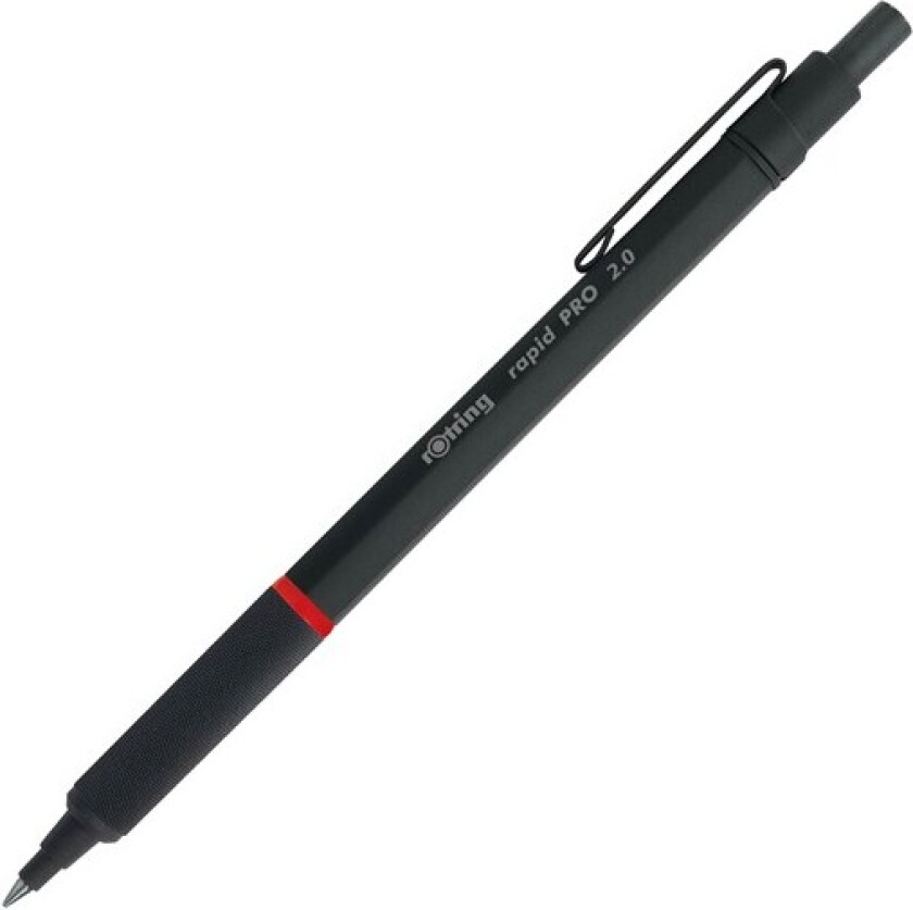 Bilde av rOtring Rapid Pro Mechanical Pencil | HB 2. mm Lead Propelling Pencil | Reduced Lead Breakage | Matte Black Full-Metal Barrel