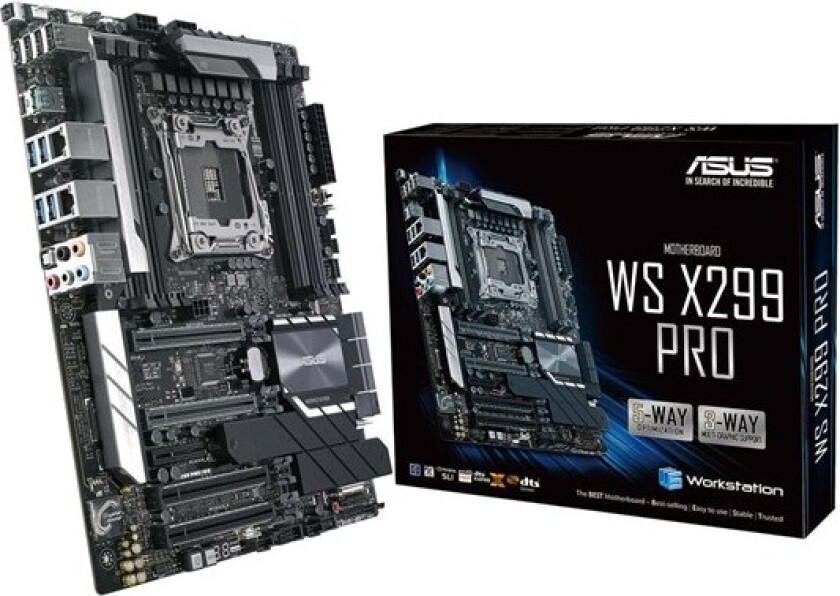 WS X299 PRO Hovedkort - Intel X299 - Intel LGA2066 socket - DDR4 RAM - ATX