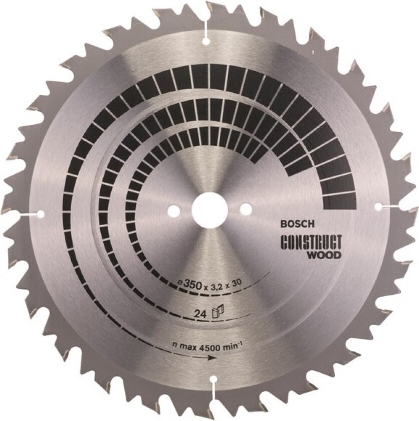 Sirkelsagblad Construct Wood 350 x 30 x 3,2 mm; 24