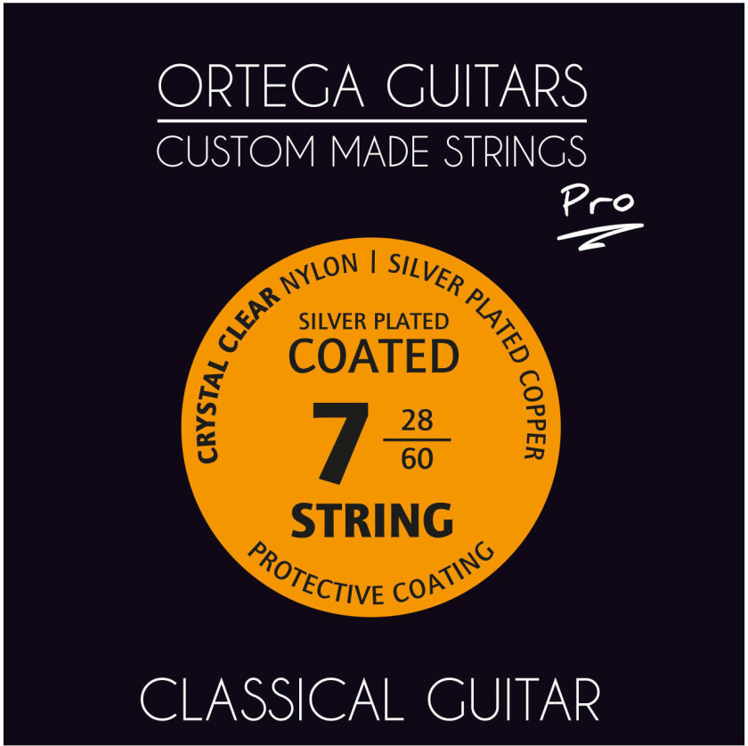 Ortega Nyp7 Nylon Strengesett, 7 String Bariton Scale