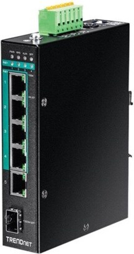 5-PORT GGB POE+ DIN-RAIL SWITC