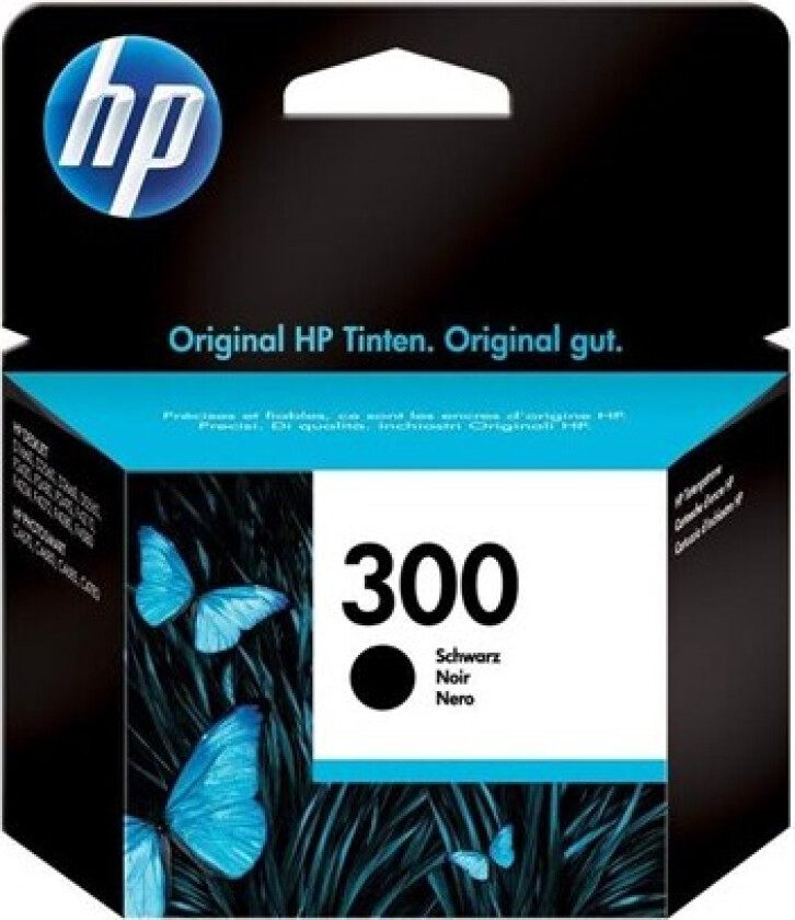 300 / CC640EE Black Ink - Blekkpatron Svart