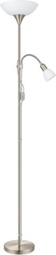 UP 2 gulvlampe, børstet stål